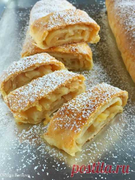 Десертный вихрь.Творожный рулет с яблоками
