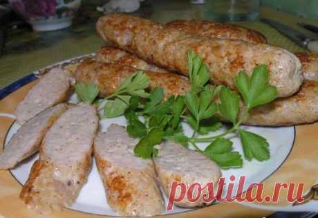 Домашние куриные колбаски