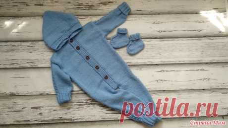 Комбинезон спицами. Видео МК. Тёплый комбинезон для сыночка, на возраст примерно от 9 месяцев. Вязала из пряжи Gazzal Baby Wool XL ушло 360 грамм. Спицы использовала 3,5 на резинку и 4 на основное полотно.