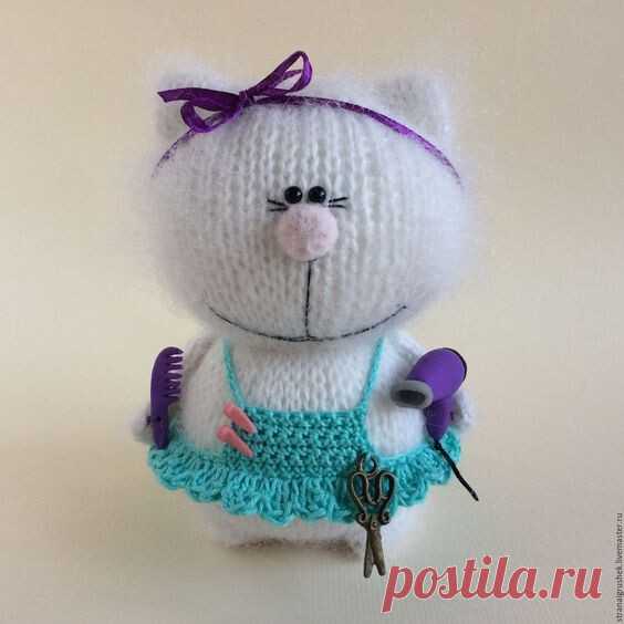 Милые котики спицами