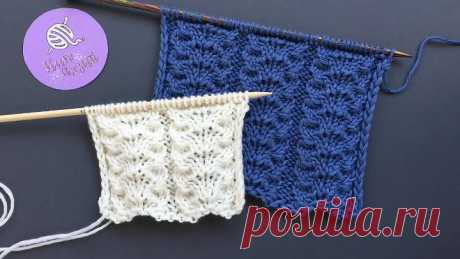 💜Красивейший УЗОР💜 спицами для вязания весенних проектов💜Beautiful Knitting Pattern