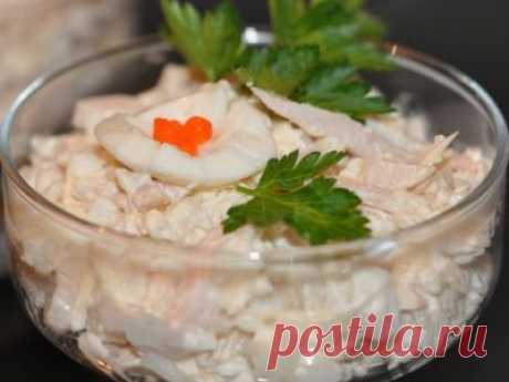 Салат с ветчиной и сыром