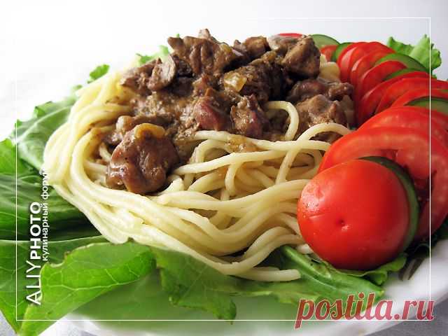 Куриная печень и сердечки, тушеные в соевом соусе | Вкус жизни