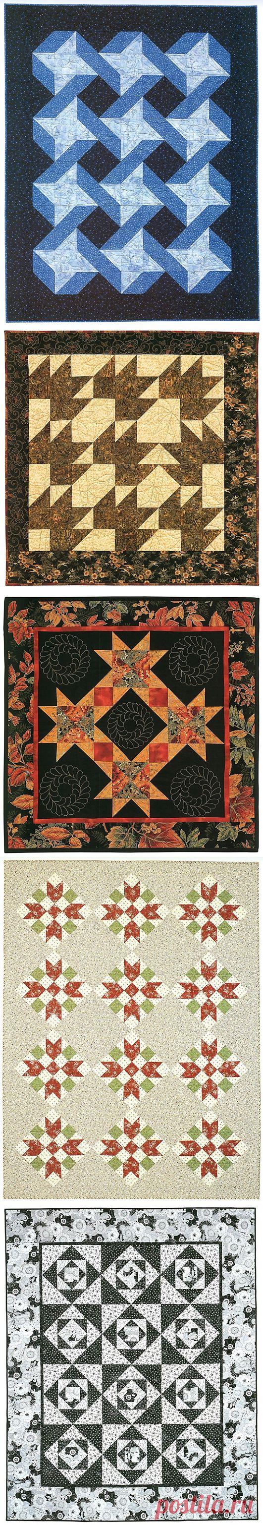 Лоскутное одеяло из больших блоков..