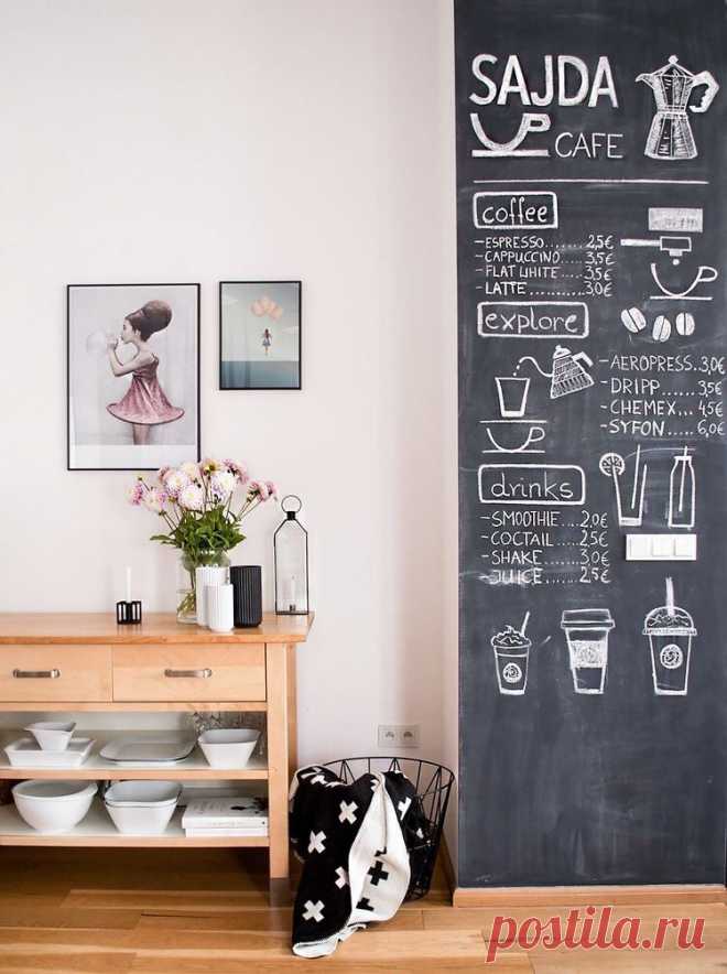 Грифельная доска в интерьере: идеи — DIYIdeas