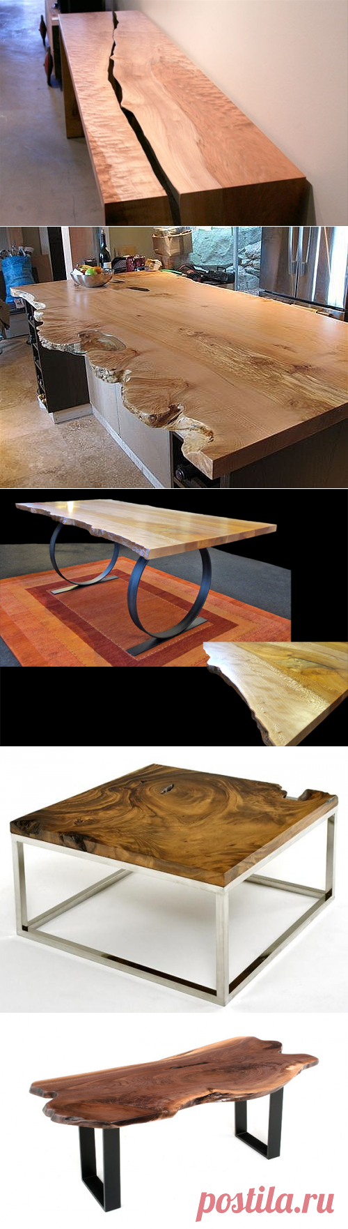Деревянные столы, скамьи и столешницы. Часть 1. Мебель из цельных спилов редких пород - Дизайн интерьеров | Идеи вашего дома | Lodgers