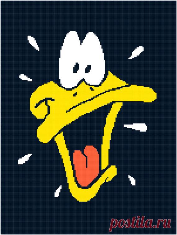 Daffy Duck Graph Chart Pattern Afghan от MadeEspecially на Etsy