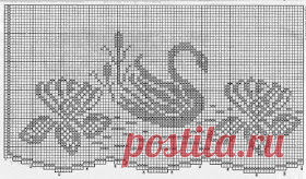 Кира схема вязания крючком: Шторы с лебедями