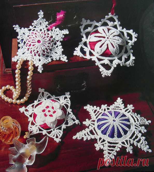 Crochet Pattern Only ~ 4 Snowflake Christmas Sachet Ornaments ~ Beautiful! • CAD 6.67 - PicClick CA