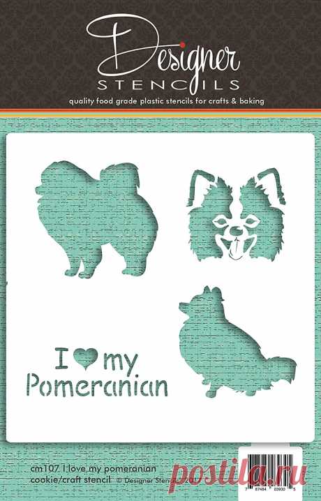 Amazon.com: I Love My Pomerania Cookie y Craft plantilla CM107 por plantillas: Kitchen & Dining