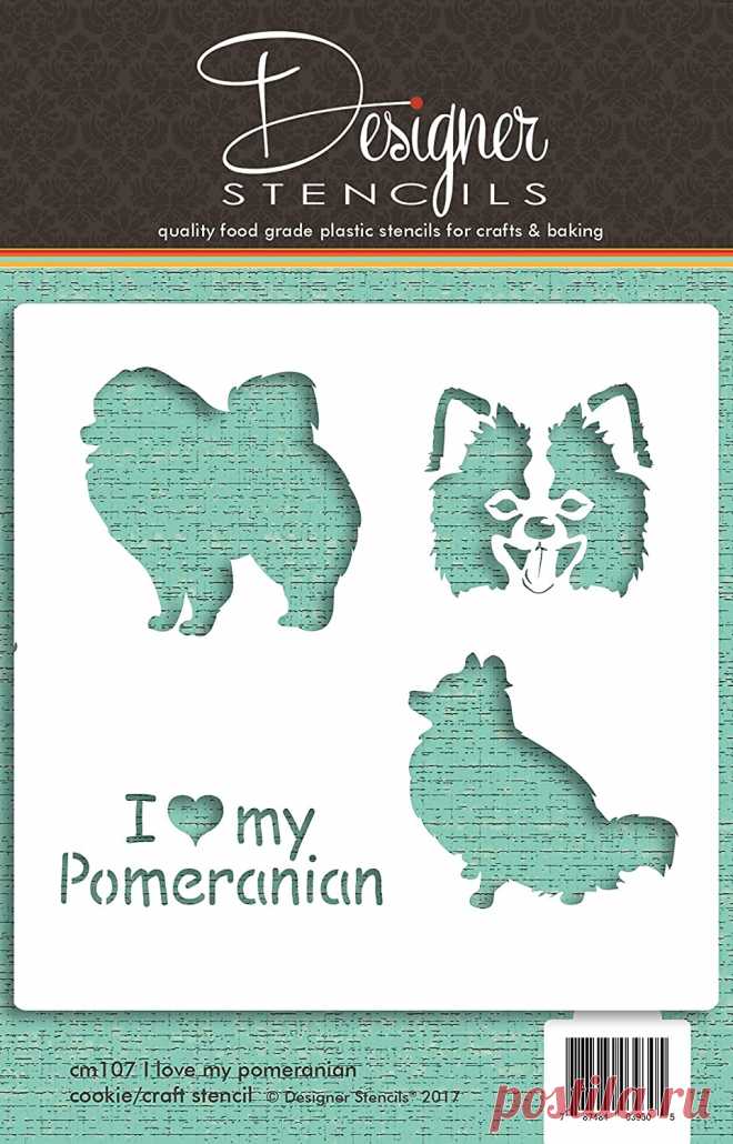 Amazon.com: I Love My Pomerania Cookie y Craft plantilla CM107 por plantillas: Kitchen & Dining