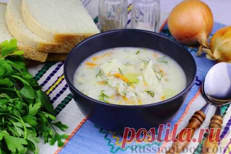Рецепт: Рыбный суп с плавленым сыром и рисом на RussianFood.com