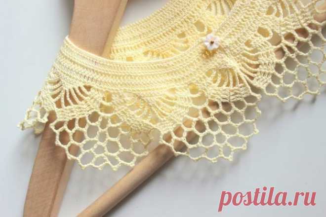 Нежный воротник крючком
