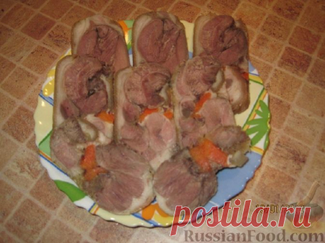 Рецепт: Рулет из рульки &quot;Медвежье ухо&quot; на RussianFood.com