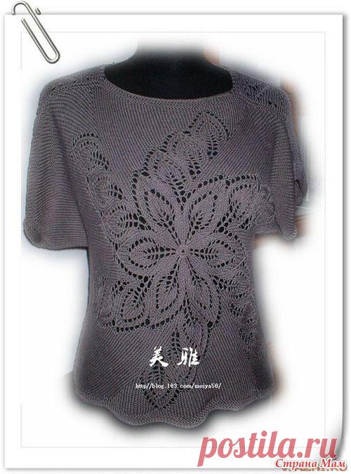 Туника СПИЦАМИ "Полет листьев"