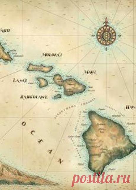 Hawaiian Islands map