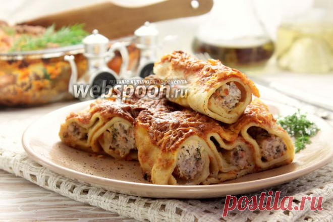 Каннеллони с курицей рецепт с фото, как приготовить на Webspoon.ru
