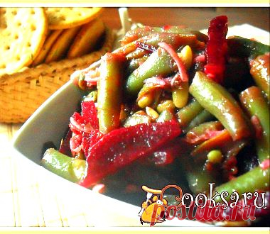 Острый салат из стручковой фасоли и свеклы рецепт с фото