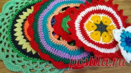 Вяжу в своё удовольствие | Что Связать КРЮЧКОМ? Круглые Салфетки и Квадратный Мотив крючком