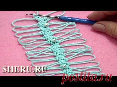Hairpin Basic Strip Lace  Урок 23 Как перейти к обвязке ленты