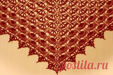 КРАСИВАЯ ШАЛЬ КРЮЧКОМ