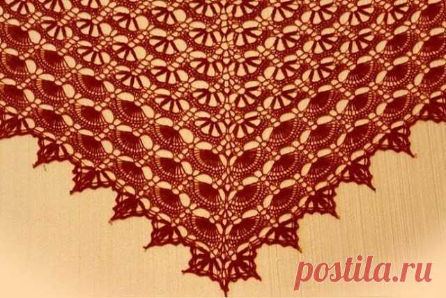 КРАСИВАЯ ШАЛЬ КРЮЧКОМ