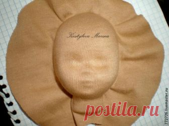 Изготовление головы для текстильной куклы с использованием маски