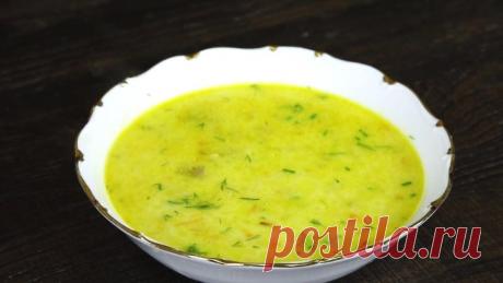 Суп с грибами и плавлеными сырками