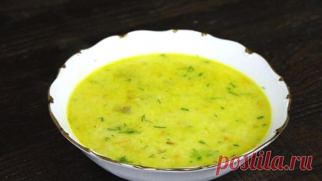 Суп с грибами и плавлеными сырками