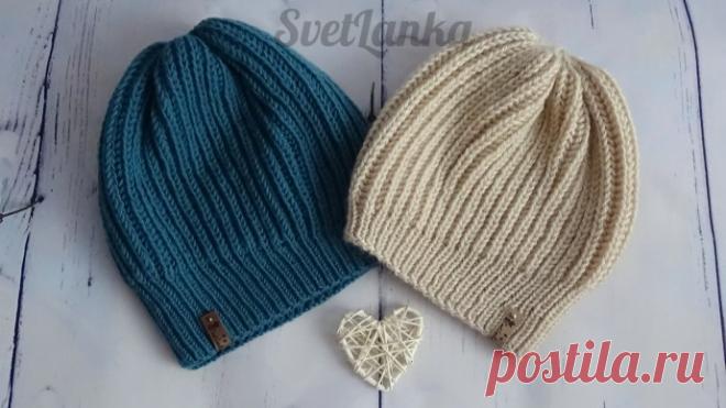 Шапка-беретка пышной резинкой/МК