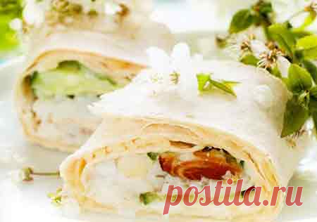 Лаваш с лососем и рисом рецепт приготовления