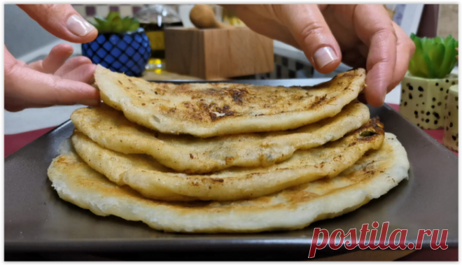 Расхватывают моментально горячими - домашние лепешки с зеленью и творожно-сырной начинкой!
