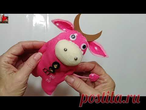 Возьми б/у носок и сделай символ 2021. Легко и Быстро  бык из носка  DIY ПОДЕЛКИ 2021 СВОИМИ РУКАМИ