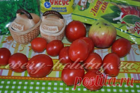 Консервированные помидоры с яблоками