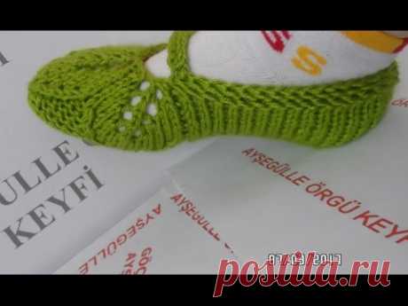 iki şişle Kolay patik modeli ve estetik dikiş tekniği yapılışı