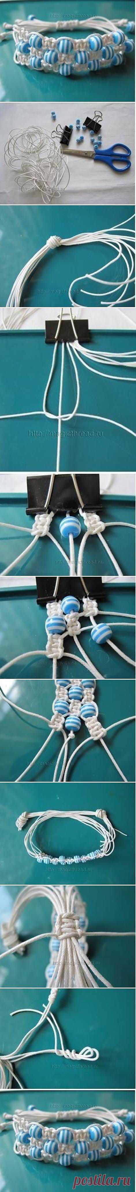 How to make custom Multi row Shambala Bracelets... / Handmade / БРАСЛЕТЫ на руку / Pinme.ru / Helen Tolstikova
