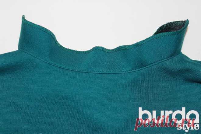 Обработка горловины подкройной обтачкой — Мастер-классы на BurdaStyle.ru