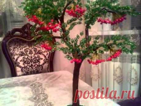 Рябина. Мое дерево из бисера.