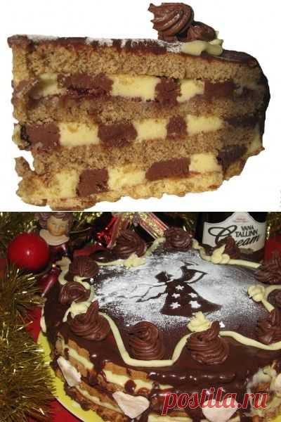 Торт «Шахматная королева» (на фундуке).