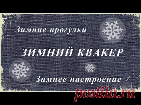 Вышивка. Зимний квакер. Прогулки по зимнему лесу и парку.