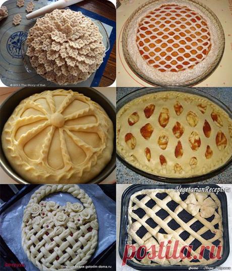 Яблочный пирог "Бабушкин шарфик" . Советы "Как украсить выпечку"