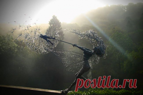 Эти причудливые проволока скульптуры были вдохновлены реальных фей - погибших при ми минор: Для творческих людей