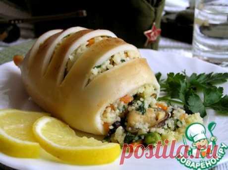 Кальмары, фаршированные мидиями, овощами и кус-кусом - кулинарный рецепт