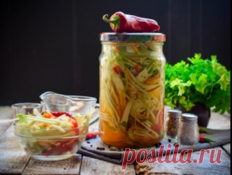 Кабачки по-корейски «Пальчики оближешь»