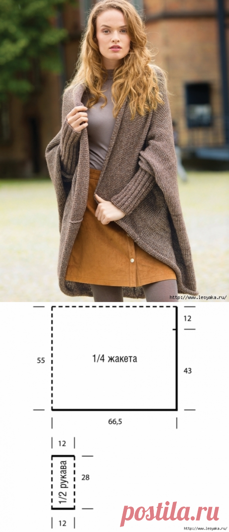 Стильный кардиган свободного кроя, вязаный своими руками!