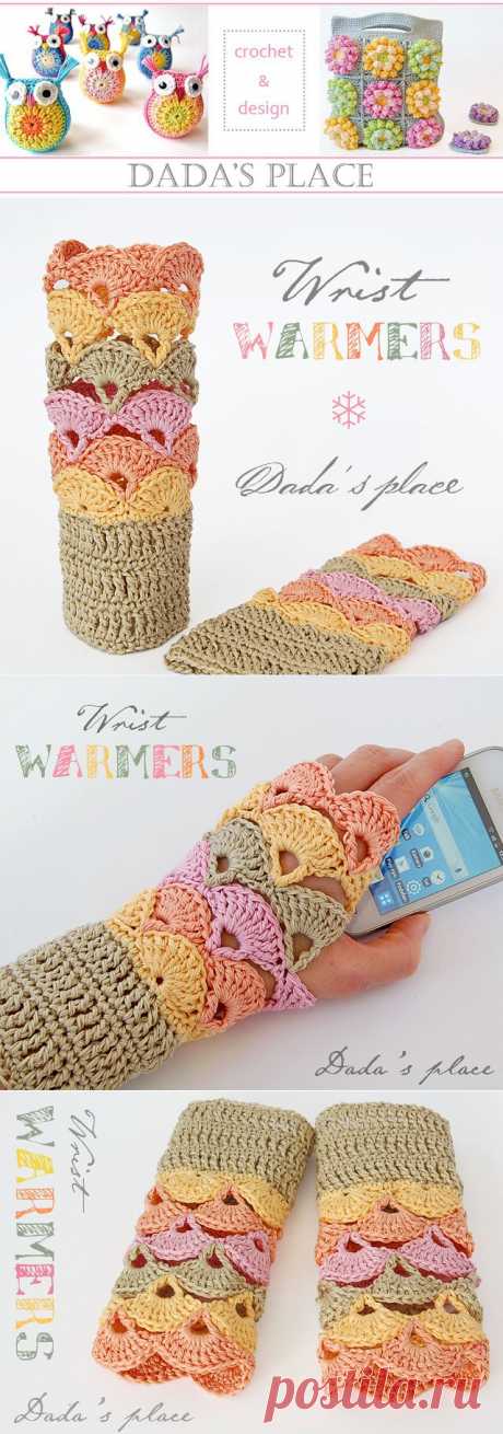 Dada's place: Crochet wrist warmers