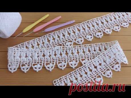 ЛЕНТОЧНОЕ КРУЖЕВО вязание крючком  ЛЕГКО для начинающих!!!  Crochet Tape Lace Tutorial for beginners