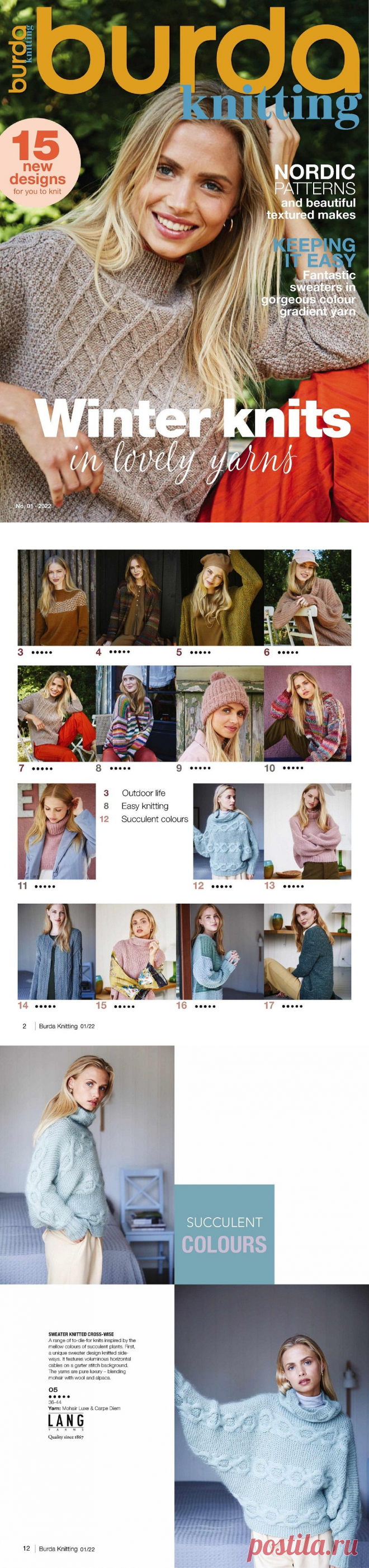 Модный трикотажный гардероб для женщин в журнале "Burda Knitting" | Интересные идеи для вдохновения