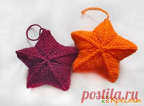 Вязаная звезда | Крестик