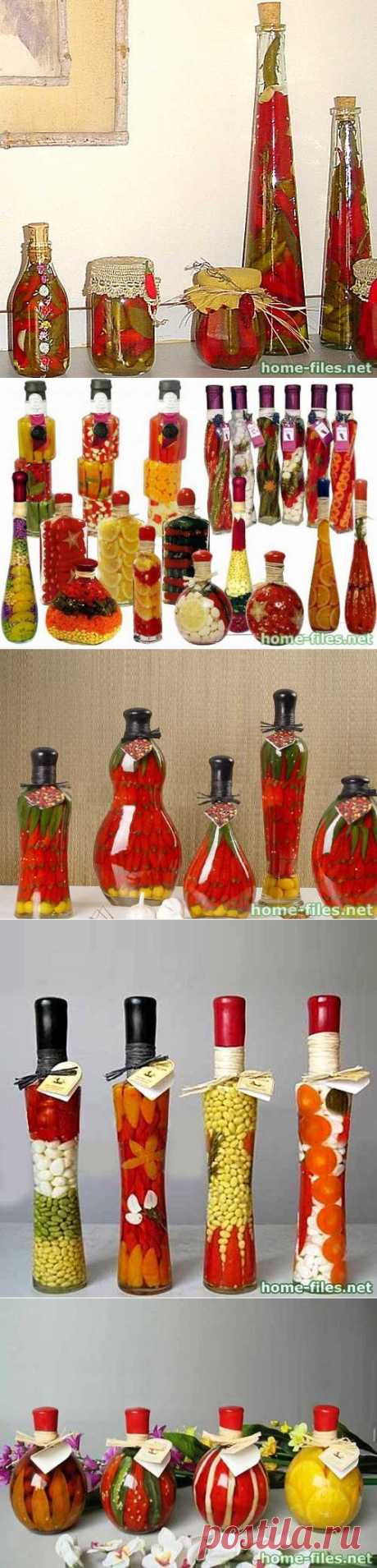 Декор кухни. Декоративные бутылки.